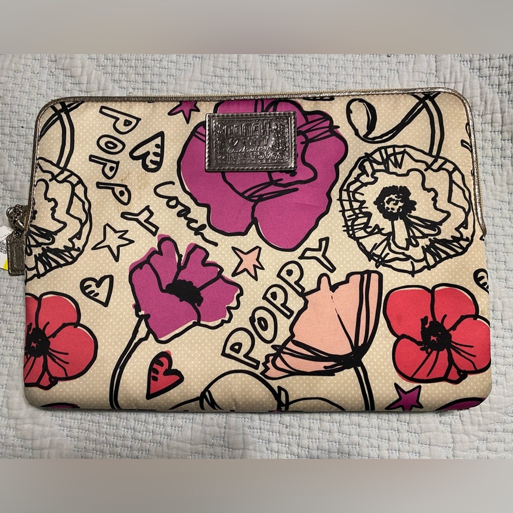 Coach Poppy Floral laptop or tablet or reader case/sleeve, Y2K